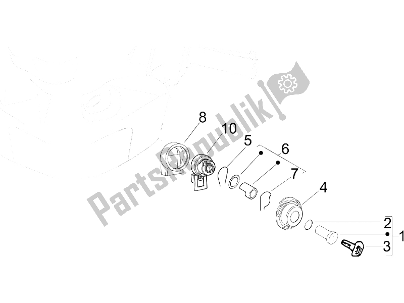 All parts for the Locks of the Piaggio ZIP 100 4T 2006