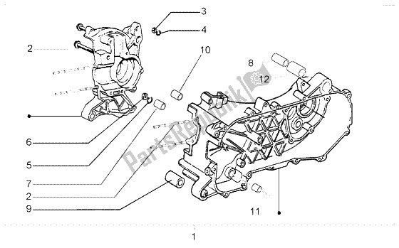 Toutes les pièces pour le Carter du Piaggio FLY 50 2T 2004