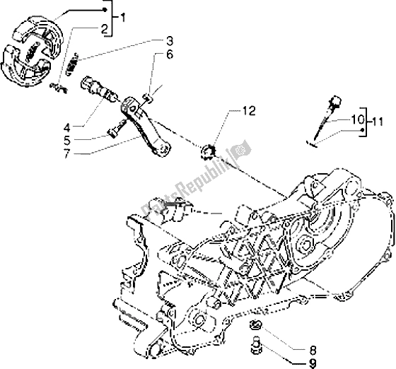 Tutte le parti per il Leva Del Freno del Piaggio Free Pptt 50 1995