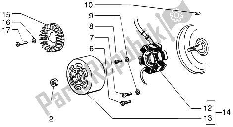 Toutes les pièces pour le Volant Magnéto du Piaggio NRG MC3 DT 50 2004