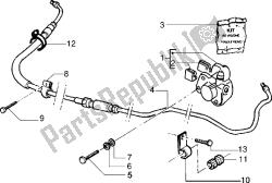 Rear brake caliper (Vehicle with rear hub brake)