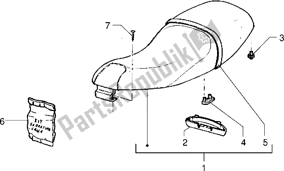 Toutes les pièces pour le Selle du Piaggio Skipper 125 1998