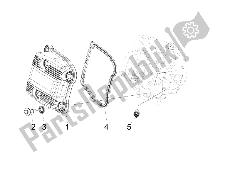 Todas las partes para Cubierta De Tapa De Cilindro de Piaggio MP3 400 IE MIC 2008