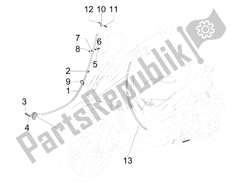 All parts for the Transmissions of the Piaggio Beverly 125 Tourer E3 2007