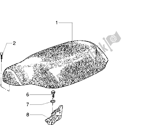 Tutte le parti per il Sella del Piaggio Typhoon 125 XR 2000
