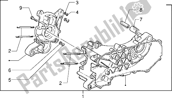 Tutte le parti per il Carter del Piaggio Sfera RST 80 1994