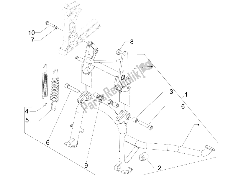 Toutes les pièces pour le Des Stands du Piaggio MP3 400 IE MIC 2008