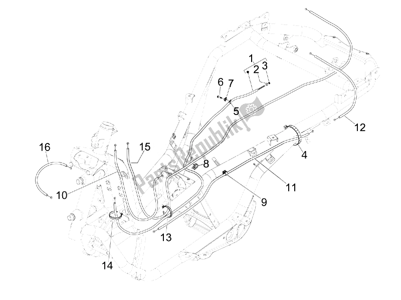 Toutes les pièces pour le Transmissions du Piaggio MP3 300 4T 4V IE LT Ibrido 2010