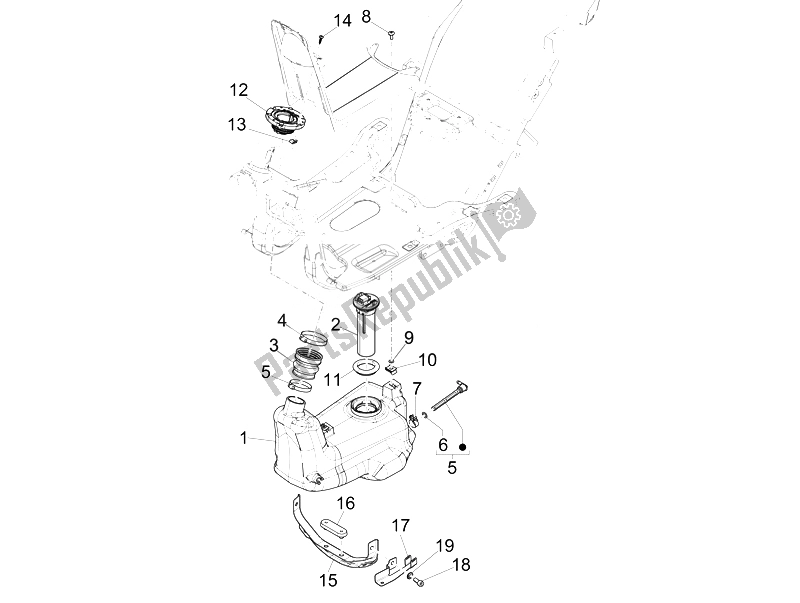 Toutes les pièces pour le Réservoir D'essence du Piaggio NRG Power DT 50 2007