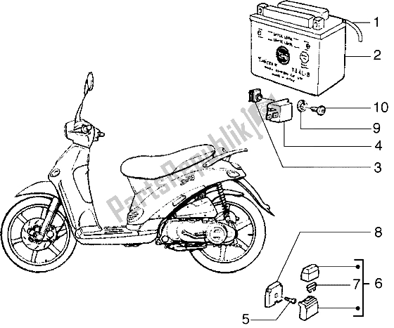 All parts for the Electrical Devices (3) of the Piaggio Liberty 50 2T 1997