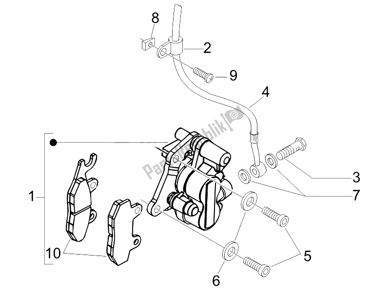 Toutes les pièces pour le Tuyaux De Freins - étriers du Piaggio ZIP 50 2006