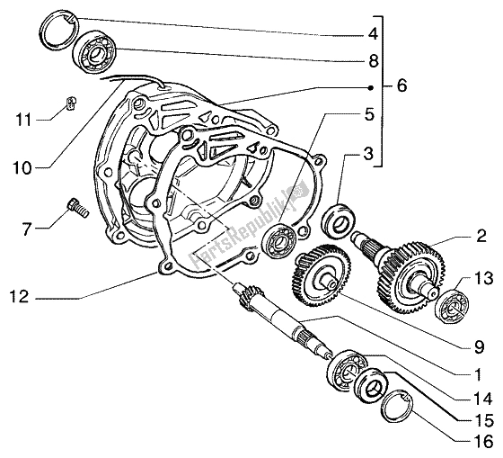 Toutes les pièces pour le Arbre De Roue Arrière du Piaggio Beverly 125 RST 2004