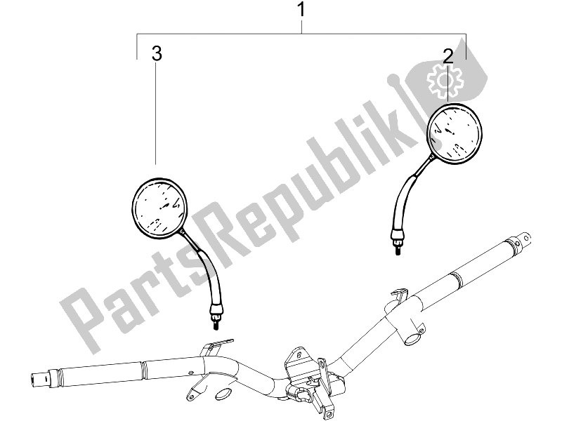 Toutes les pièces pour le Miroir (s) De Conduite du Piaggio Liberty 125 4T PTT E3 A 2007