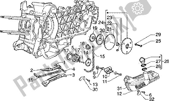Alle onderdelen voor de Oliepomp-olie Pan van de Piaggio Liberty 150 Leader 1998