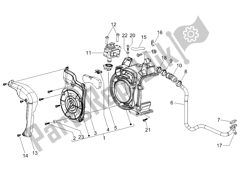 Todas las partes para Caja De Aire Secundaria de Piaggio FLY 125 4T E3 2007