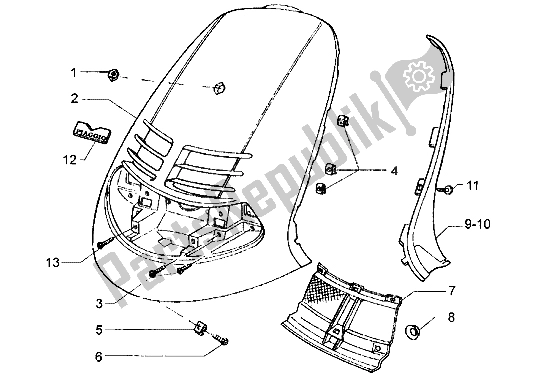 Toutes les pièces pour le Masque De Bouclier du Piaggio Hexagon LX 125 1998