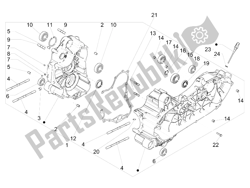 Toutes les pièces pour le Carter du Piaggio MP3 500 Sport Business ABS USA 2015