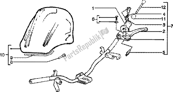 Toutes les pièces pour le Pièces De Composants De Guidon-carénage du Piaggio Skipper 150 4T 2000