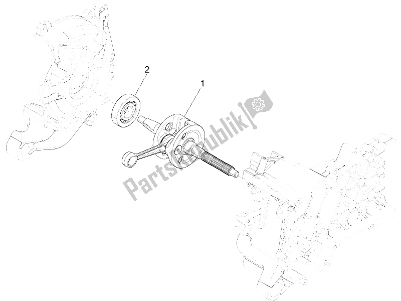 Tutte le parti per il Albero A Gomiti del Piaggio Liberty 50 Iget 4T 3V Emea 2015