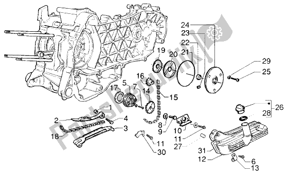 Toutes les pièces pour le Pompe à Huile-carter D'huile du Piaggio Liberty 200 Leader RST 2002