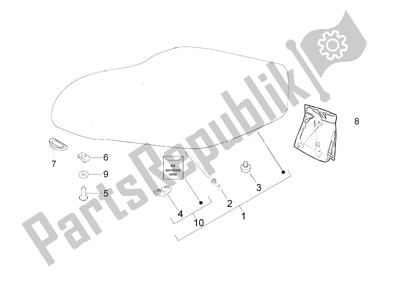 All parts for the Saddle/seats of the Piaggio Liberty 50 2T MOC 2009