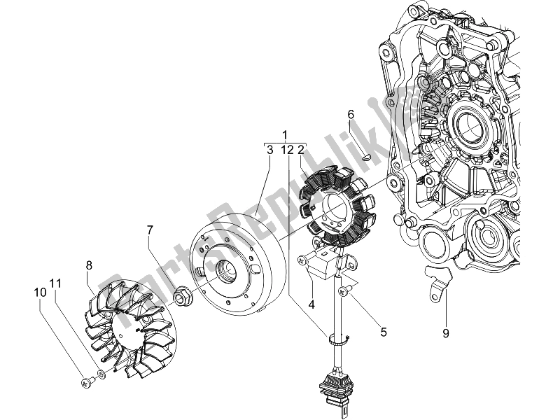 Toutes les pièces pour le Volant Magnéto du Piaggio Liberty 50 2T Sport 2007