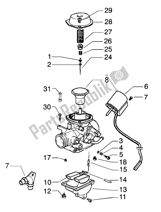 Todas las partes para Carburador (2) de Piaggio Beverly 200 2002