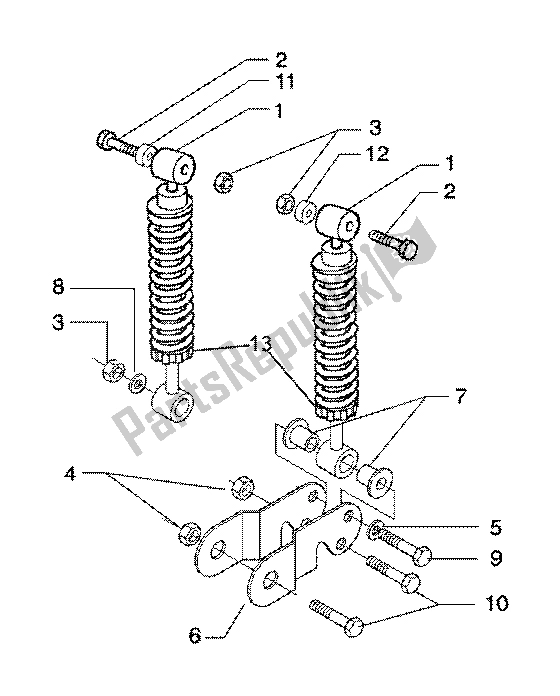 All parts for the Sto? D? Mpfer of the Piaggio X9 125 SL 2006