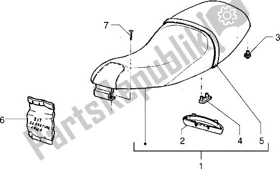 Toutes les pièces pour le Selle du Piaggio Skipper 150 1998