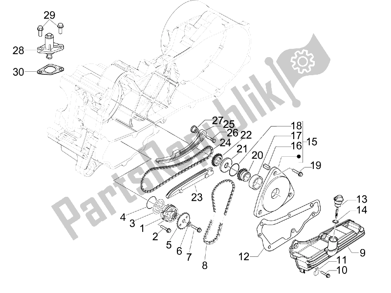 Todas las partes para Bomba De Aceite de Piaggio FLY 50 4T 4V USA 1 2014