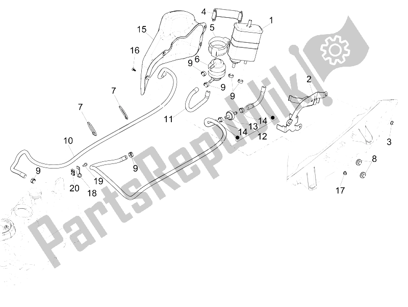 Todas las partes para Sistema Antipercolación de Piaggio MP3 500 Sport Business ABS USA 2015