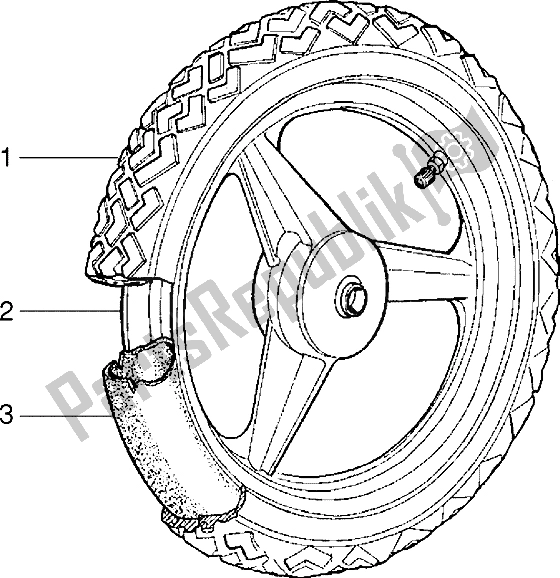 Alle onderdelen voor de Voorwiel van de Piaggio Free FL 50 1995