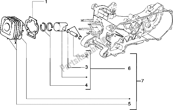 Toutes les pièces pour le Axe De Cylindre-piston-poignet, Assy du Piaggio Typhoon 50 M Y 2004