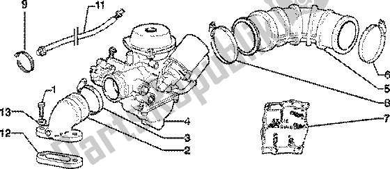 Alle onderdelen voor de Carburateur van de Piaggio Skipper 125 4T 2000