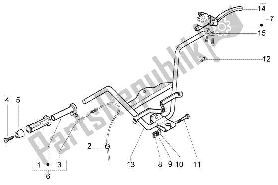 Todas las partes para Bomba De Freno De Manillar de Piaggio X8 125 2004