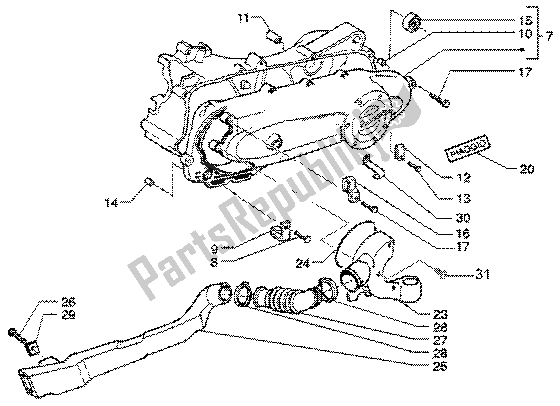 Todas las partes para Tapa Del Embrague de Piaggio Liberty 50 4T 2001