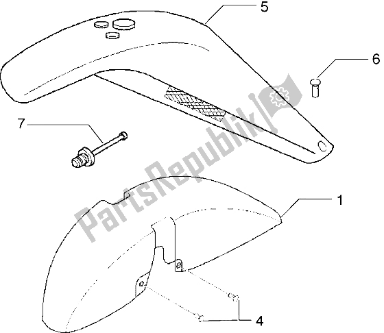 Todas las partes para Guardabarros-guardabarros de Piaggio X9 500 2004