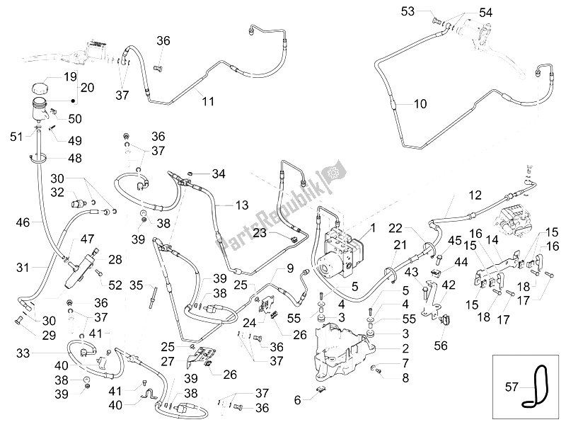 Todas las partes para Sistema De Frenos Abs de Piaggio MP3 500 Sport ABS USA 2015