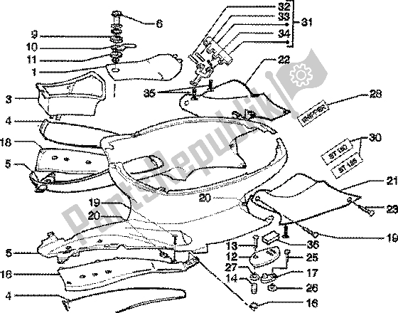 Wszystkie części do Os? Ony Boczne Piaggio Skipper 150 4T 2000
