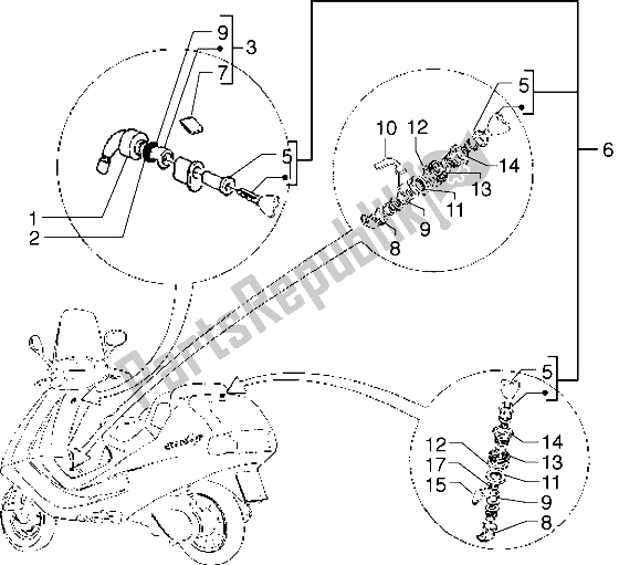 Toutes les pièces pour le Serrures du Piaggio Hexagon GTX 180 1999