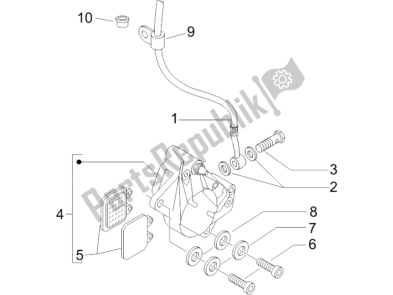 Alle onderdelen voor de Remleidingen - Remklauwen van de Piaggio Liberty 125 4T PTT I 2006