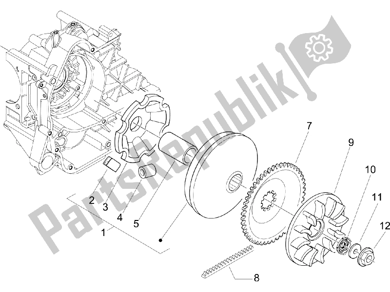 Toutes les pièces pour le Poulie Motrice du Piaggio ZIP 50 2006