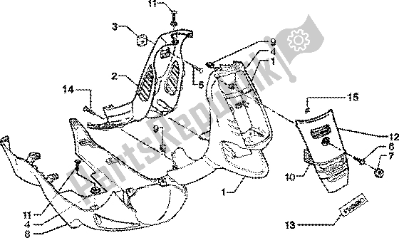 Alle onderdelen voor de Shieldren-mask van de Piaggio Skipper 125 4T 2000