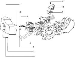 Cylinder head-cooling hood-inlet and induction pipe