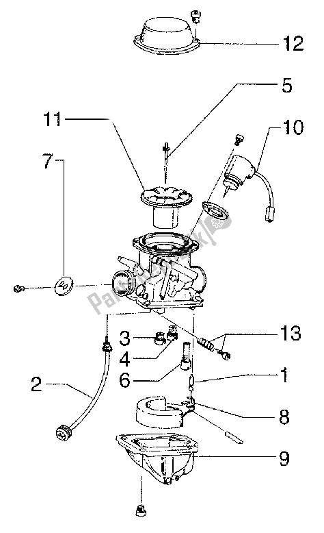 Toutes les pièces pour le Carburateur (2) du Piaggio Sfera 125 CC 1997