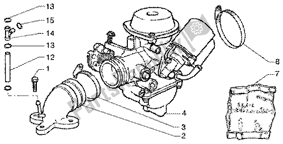 Todas las partes para Carburador de Piaggio X9 180 Amalfi 2002
