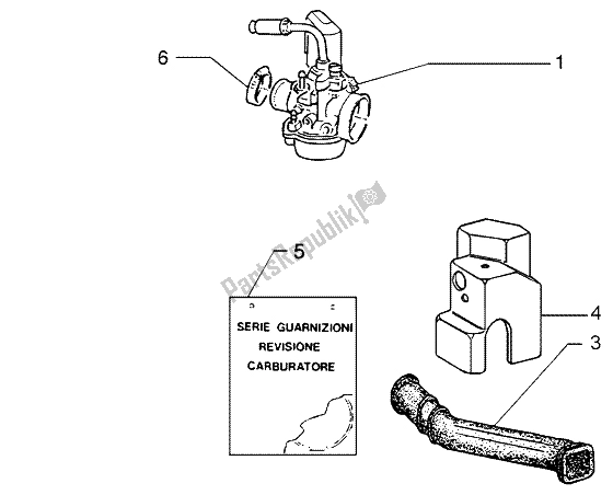 Tutte le parti per il Carburatore del Piaggio NRG Power DT 50 1998