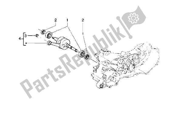 Tutte le parti per il Albero A Gomiti del Piaggio Hexagon LXT 180 1998