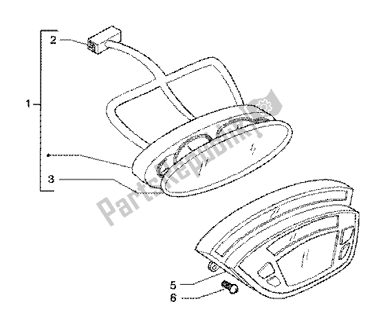 All parts for the Instruments Set of the Piaggio X9 125 SL 2006