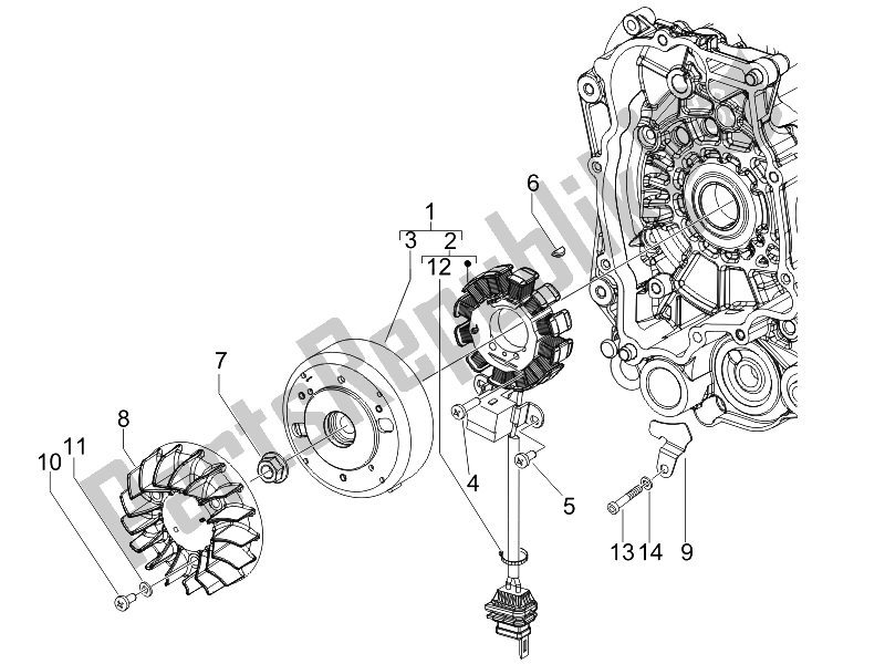 All parts for the Flywheel Magneto of the Piaggio NRG Power DT Serie Speciale D 50 2007